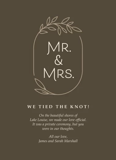 Modern Love Mr and Mrs