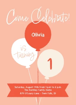 1st Birthday Balloons