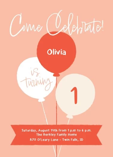 1st Birthday Balloons