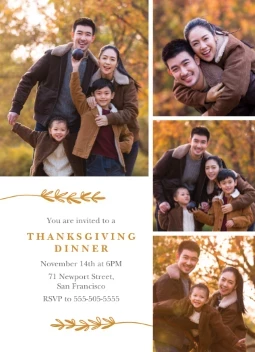 Family Thanksgiving Dinner Invitation