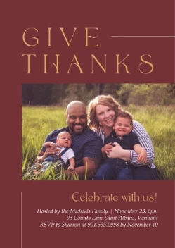 Give Thanks Invitation