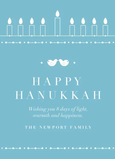 Hanukkah Birds & Candle