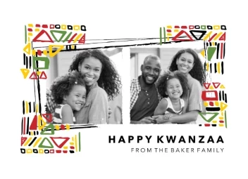 Kwanzaa Triangle Painted Border