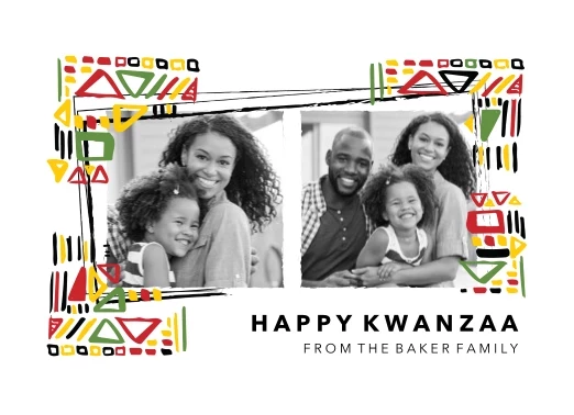 Kwanzaa Triangle Painted Border
