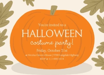 Halloween Pumpkin Party