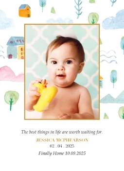 Home Pattern Watercolor