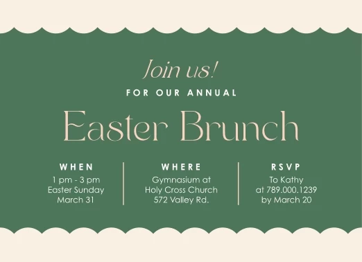 Classic Easter Scalloped Edge