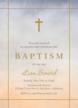 Gradient Watercolor Baptism