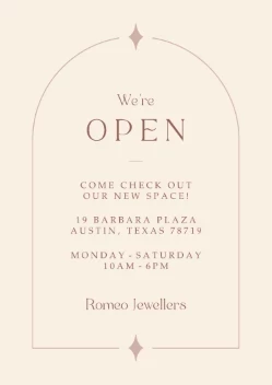 We're Open Announcement Stars