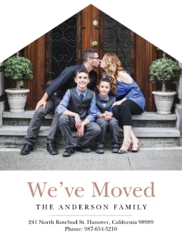 Moving Announcement House Cutout