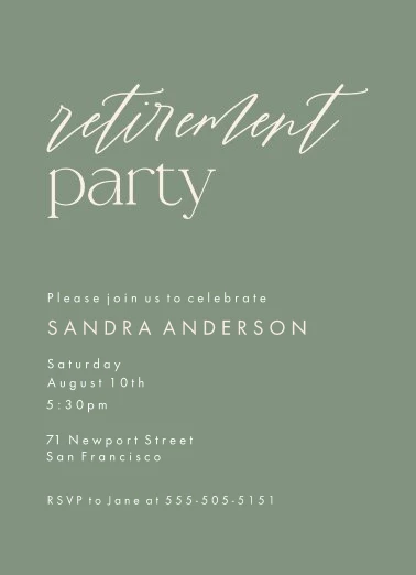 Modern Retirement Party