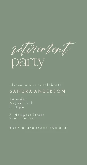 Modern Retirement Party