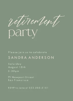 Modern Retirement Party