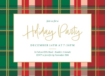 Classic Plaid Holiday Party
