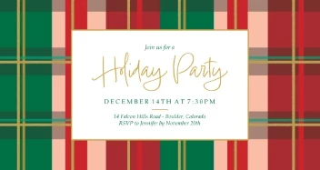Classic Plaid Holiday Party