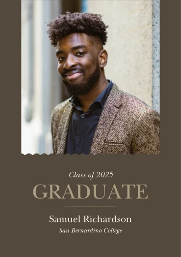 Wavy Frame Grad Announcement