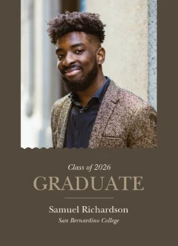 Wavy Frame Grad Announcement