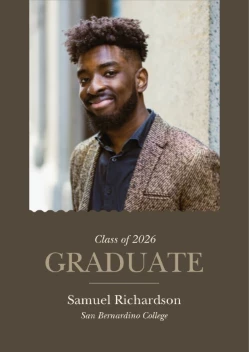 Wavy Frame Grad Announcement