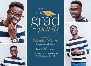 Grad Cap Party Invitation