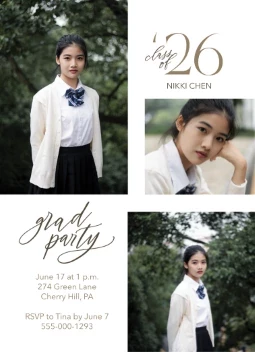 Modern Celebration Grad Invitation