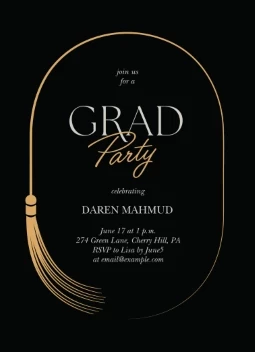 Tassel And Triumph Invitation