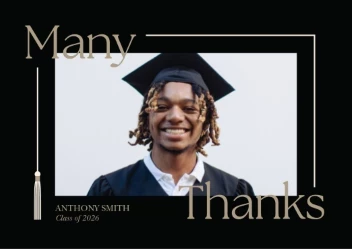 Modern Tassel Many Thanks