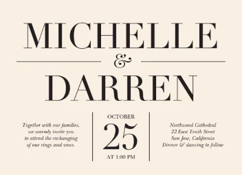 Bold Love Wedding Invitation