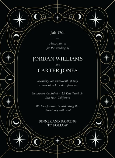 Celestial Love Invitation