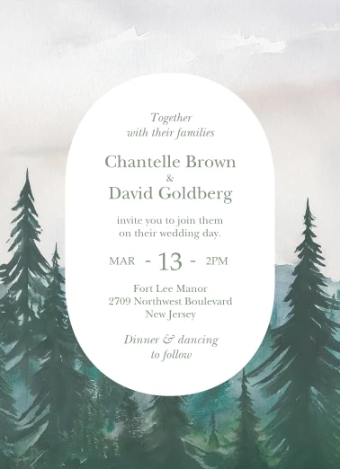 Enchanted Forest Wedding Invitation