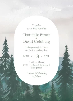 Enchanted Forest Wedding Invitation