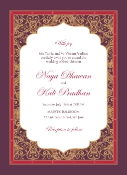 Floral Frame Traditional Wedding