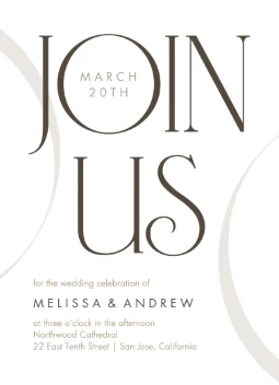 Modern Typography Wedding Invitation