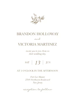Simple Elegance Wedding Invite