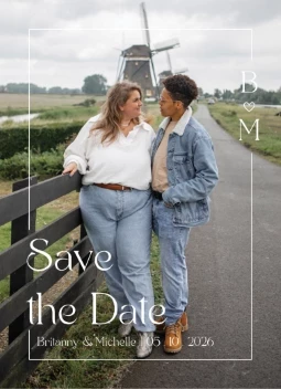 Save The Date Initials