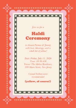 Bold Retro Haldi Invitation