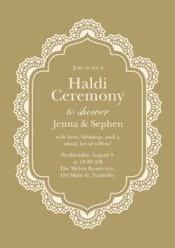 Classic Haldi Invitation