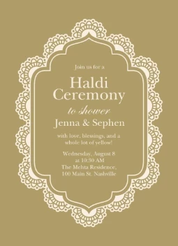 Classic Haldi Invitation