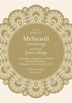 Classic Mehendi Invitation