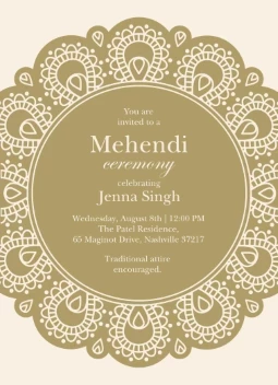 Classic Mehendi Invitation