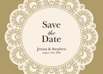 Classic Pattern Save the Date