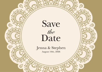Classic Pattern Save the Date