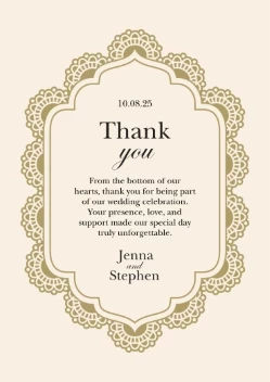 Classic Pattern Thank You