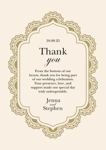 Classic Pattern Thank You