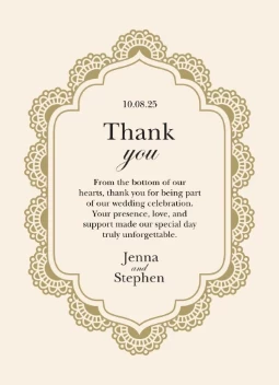 Classic Pattern Thank You