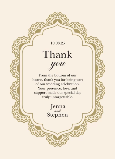 Classic Pattern Thank You