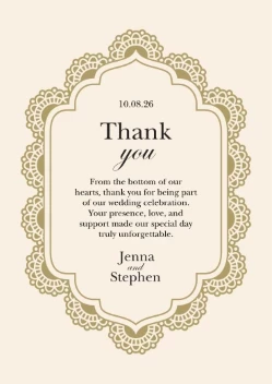 Classic Pattern Thank You