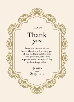 Classic Pattern Thank You