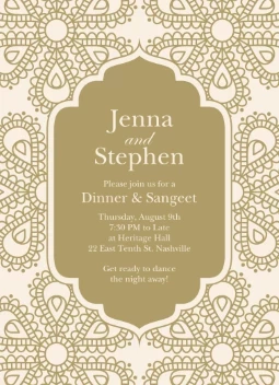 Classic Sangeet Invitation