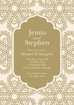 Classic Sangeet Invitation