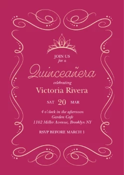 Swirly Frame Quinceañera